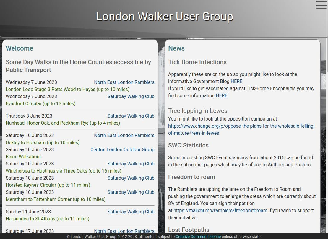 London Walker User Group